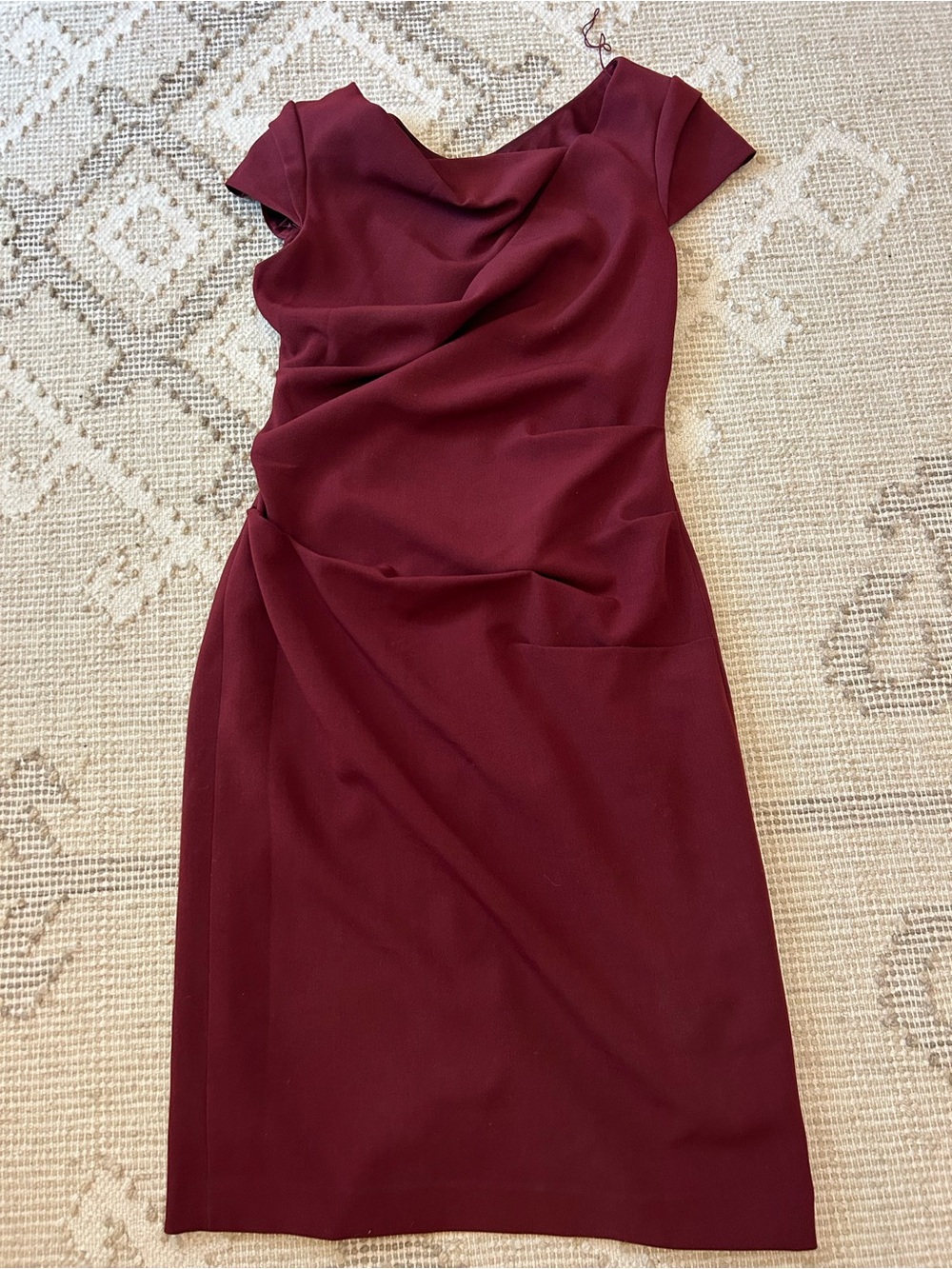 Adrianna Papell midi maroon/red dress